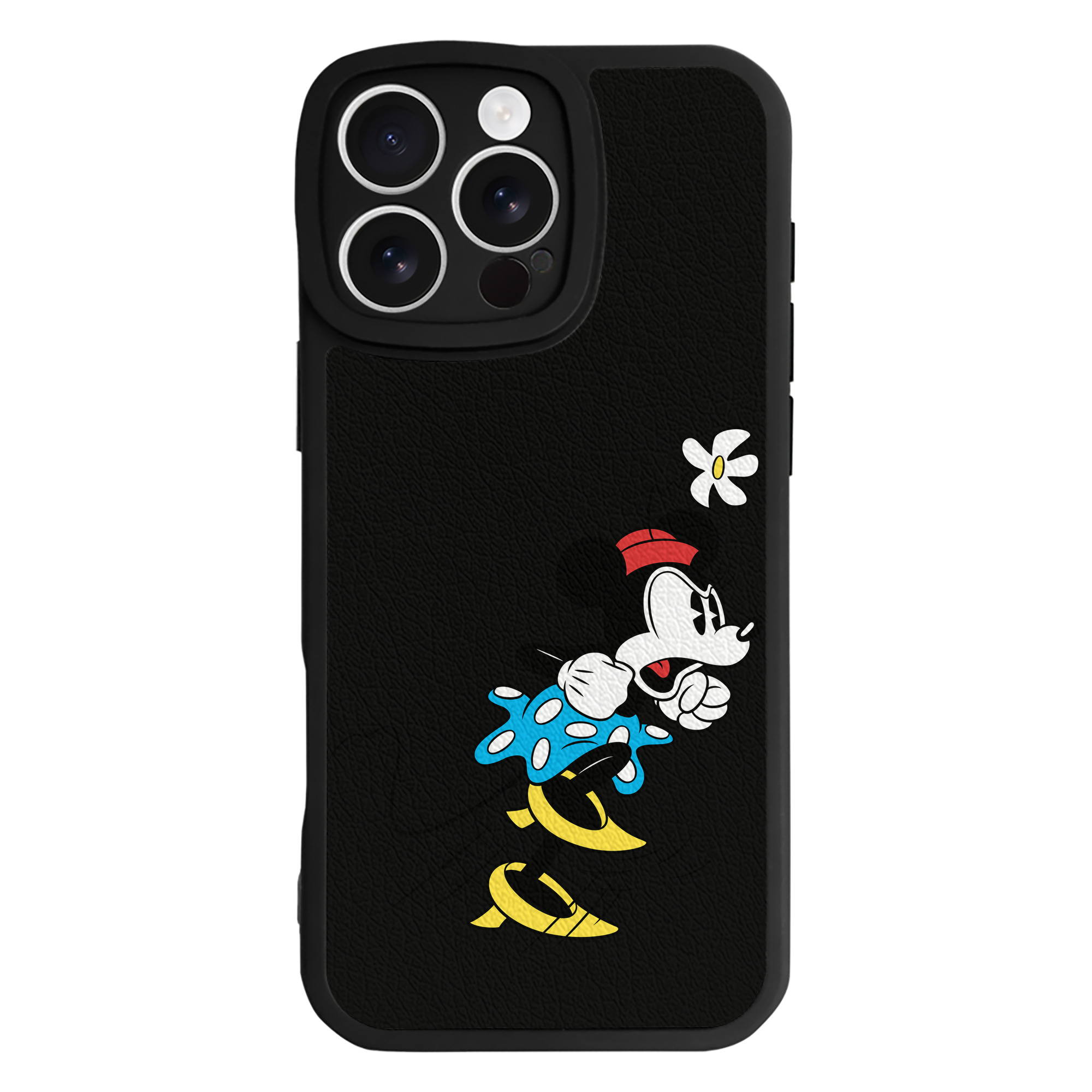 （画像用） ミッキーマウス Mickey Mouse 【iPhone 16シリーズ対応】シリコンスマホケース（レザー調） 材質：シリコン